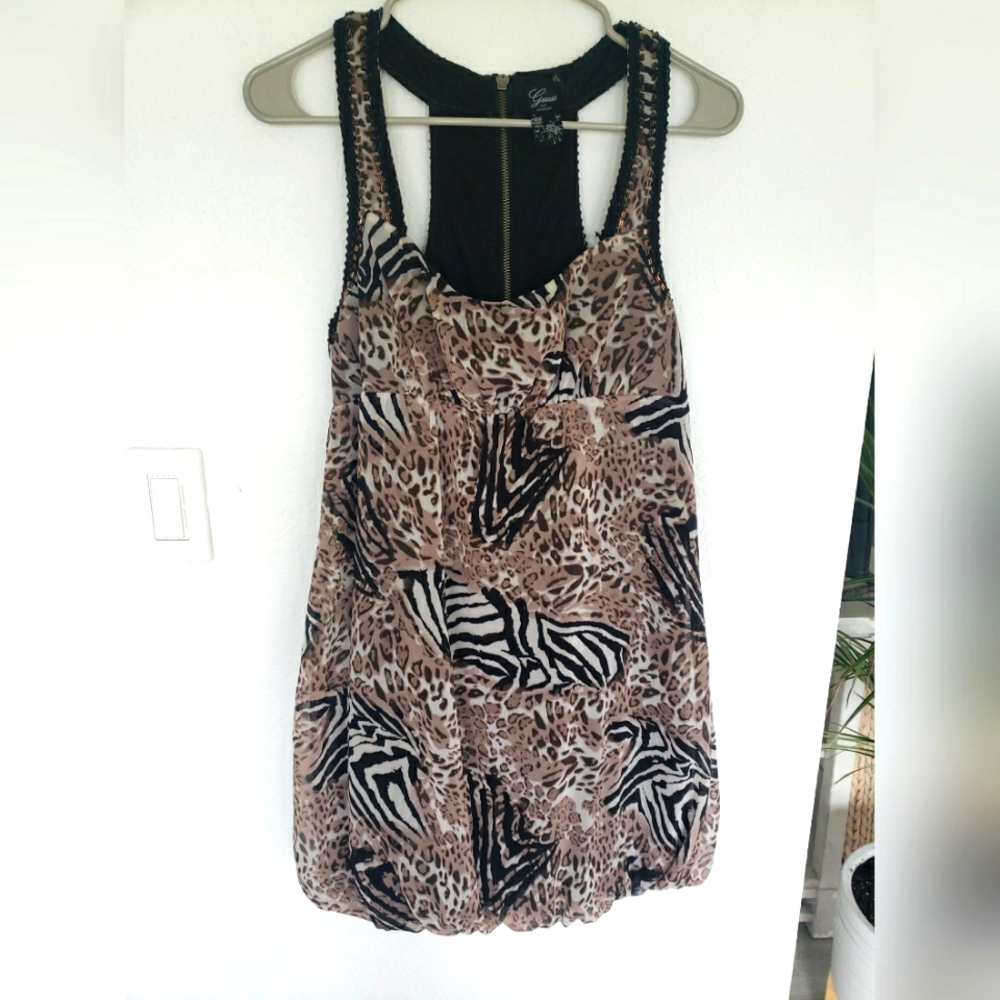 Guess leopard/animal print dress